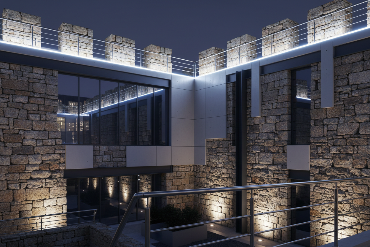 Castle walls with modern flair